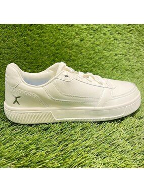 Flux Footwear Adapt Leather Trainer White Womens Size 7.5 Athletic Walking Shoes